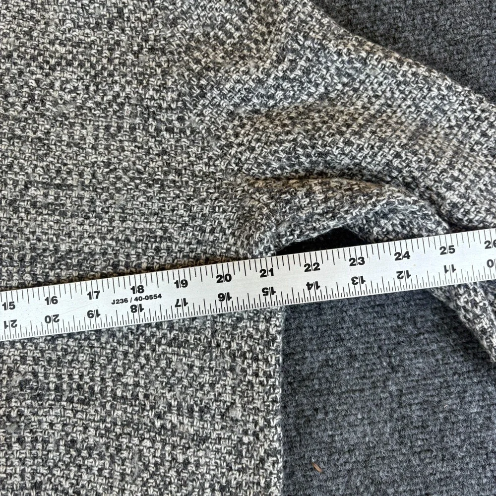 Banana Republic Sweater Mens Large White Gray Marled Cotton Mock Neck Pullover